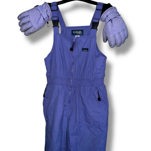 L.L. Kids by L.L. Bean Vintage y2k Snowsuit and Matching Gloves - Picture 3 of 12